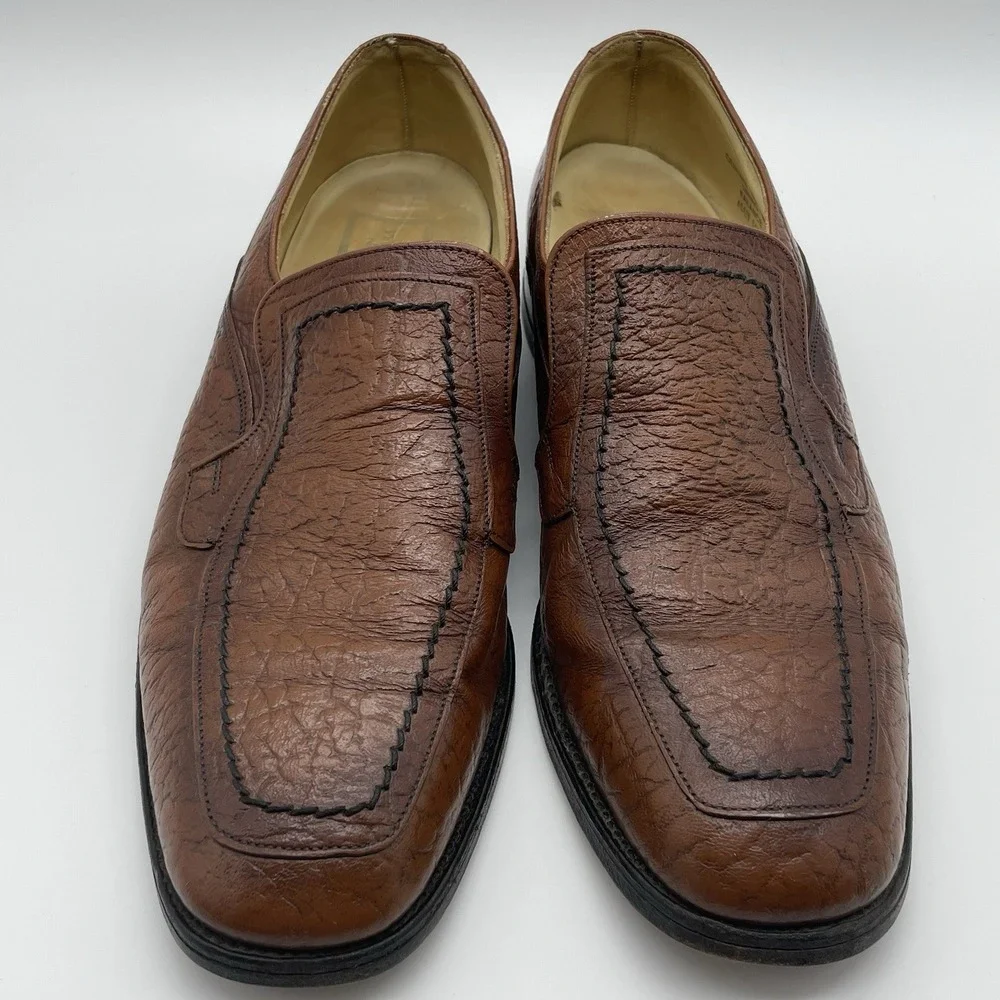 VTG Stuart McGuire Leather Dress Shoes Brown Men's Size 9 Ortho-Vent Spring Step